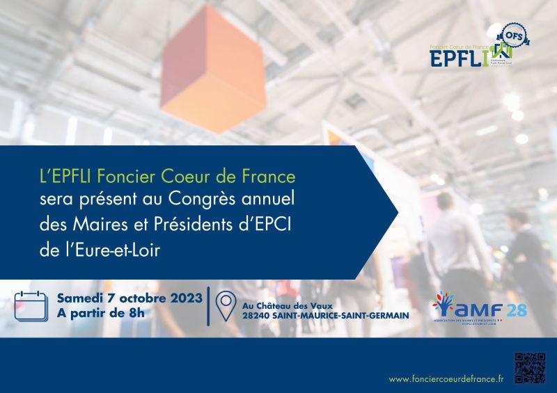 Retrouvez l’ EPFLI Foncier Coeur de France à l’Association des Maires d’Eure-et-Loir